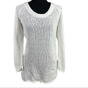 J.Jill Sweater light weight crochet knit long sleeve  Size XS